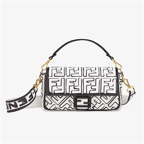 fendi black and white baguette|fendi korea baguette bag.